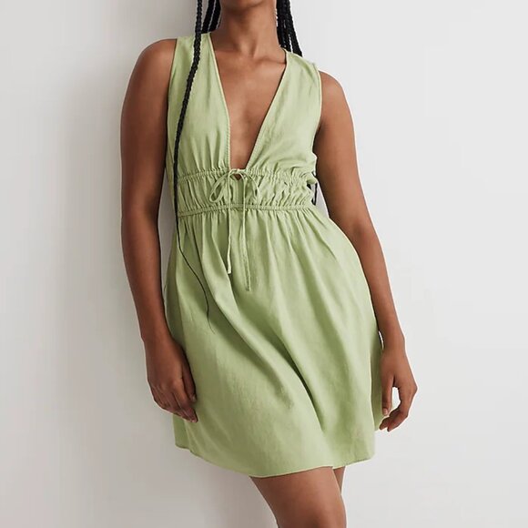 DONATED - Madewell Sophia Deep V Mini Dress - Picture 1 of 7